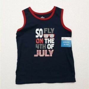 Way To Celebrate Americana Patriotic Boys Tank Top Sz 3T Red White & Blue 4th of